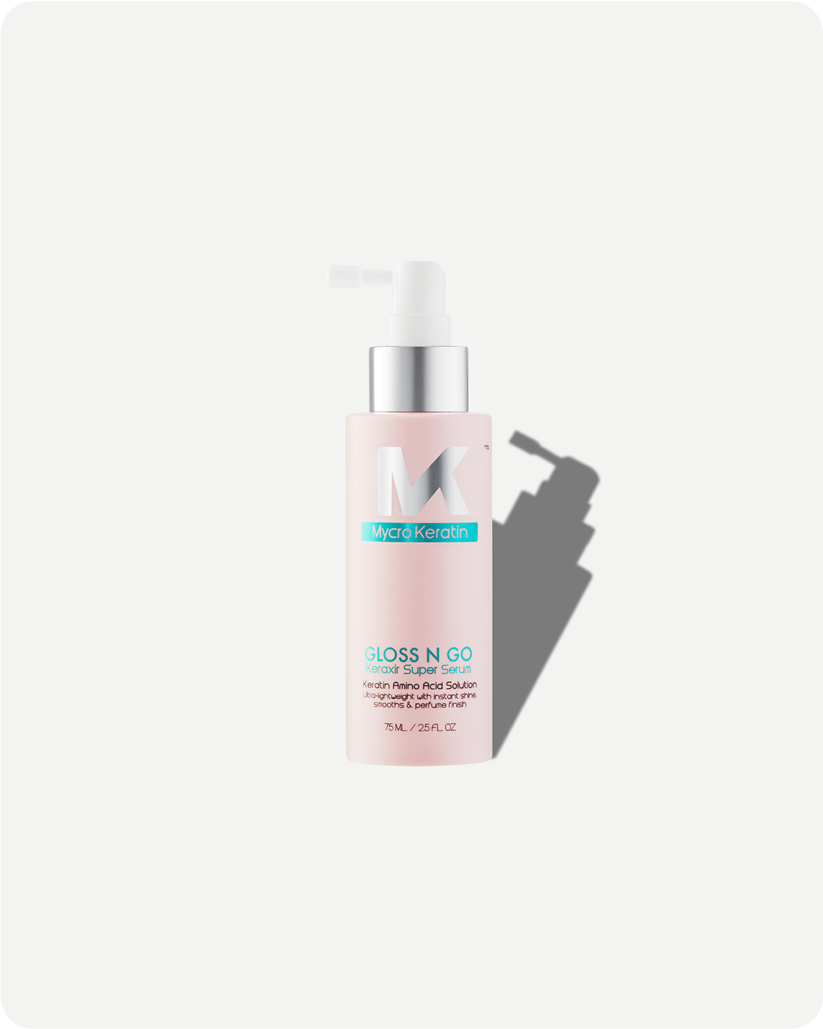 Keraxir serum smooths hair, repairs damage, adds shine, tames frizz, and protects from UV damage effectively