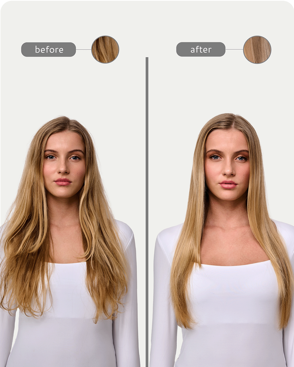 Keraxir serum smooths hair, repairs damage, adds shine, tames frizz, and protects from UV damage effectively