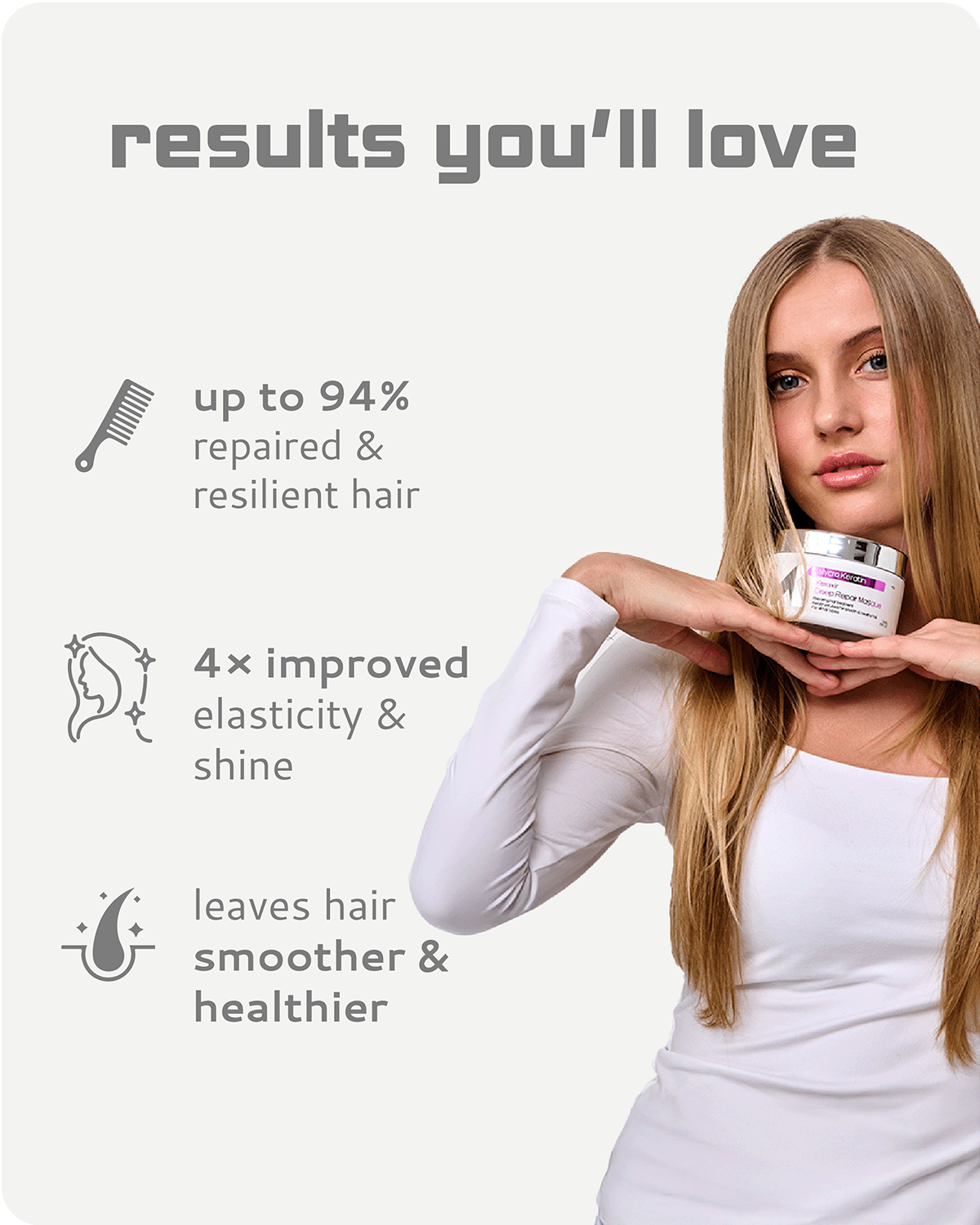 Keraxir Masque for deep repair, smoothing mask enhancing shine and hair health