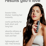 Turn Up Volume Powder providing incredible texture and a residue-free finish for perfect hair styling
