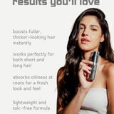 Turn Up Volume Powder providing incredible texture and a residue-free finish for perfect hair styling
