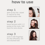 Turn Up Volume Powder providing incredible texture and a residue-free finish for perfect hair styling