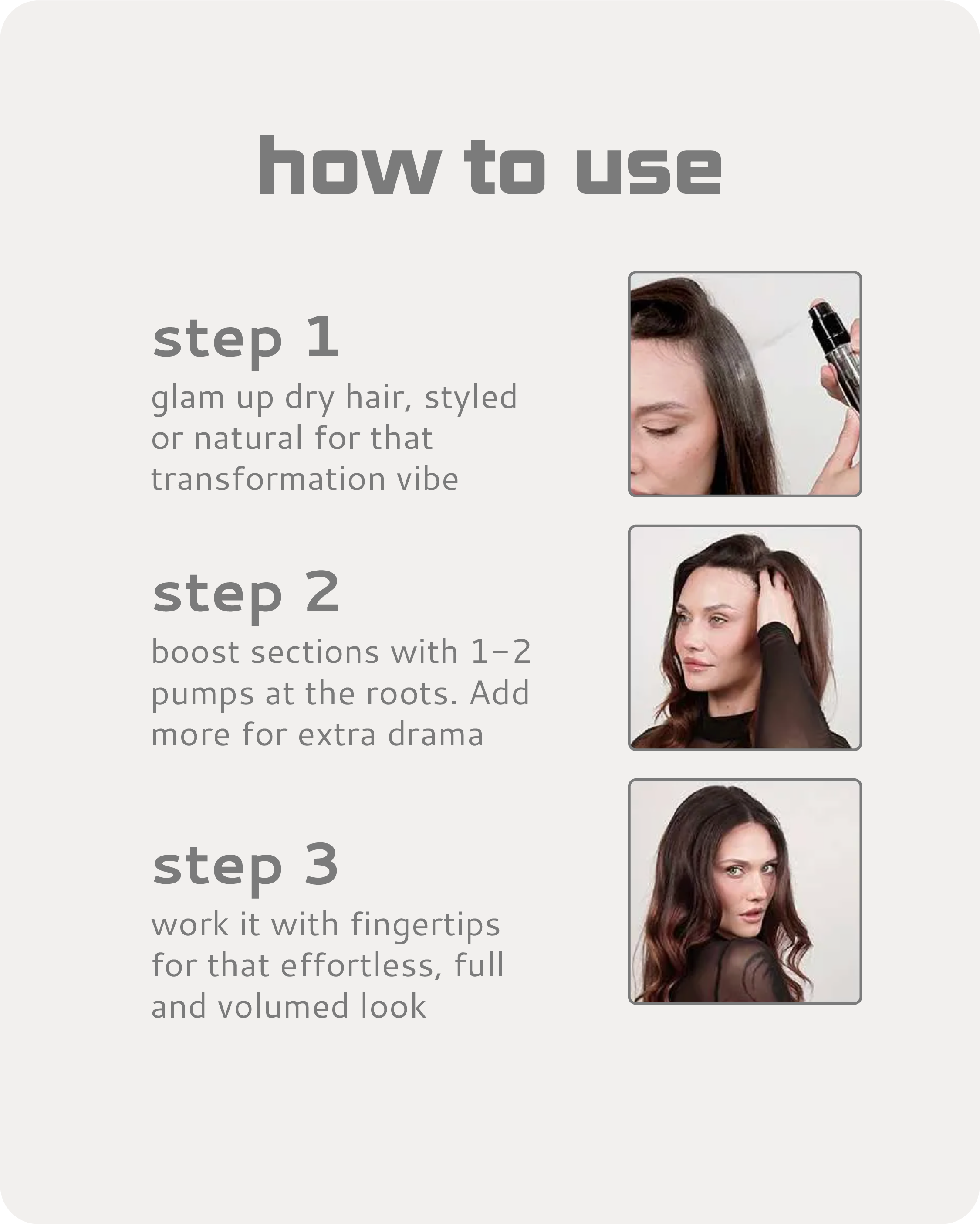 Turn Up Volume Powder providing incredible texture and a residue-free finish for perfect hair styling